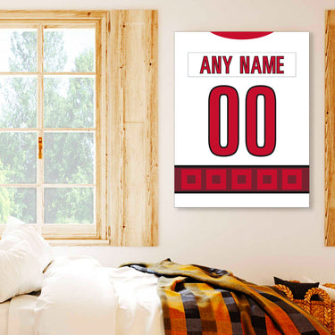 Carolina Jersey Custom Canvas Print Wall Art for Boy Girl Men Women Hockey Personalized Canvas Art